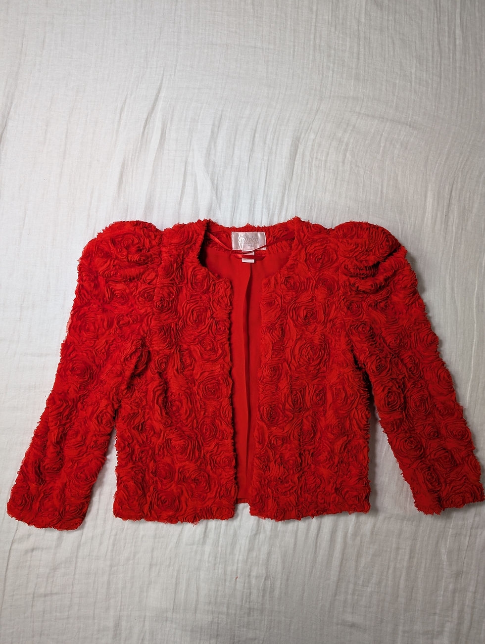 Miniatyrbild: H&M Garden Collection röd jacka med applikationer (XS-S)