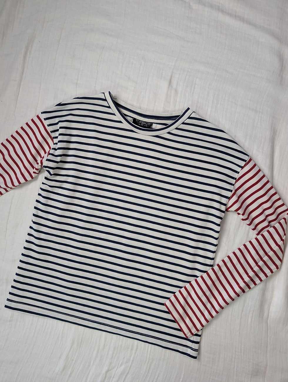 Miniaturebillede: Topshop randig longsleeve med kontrast (S-M)