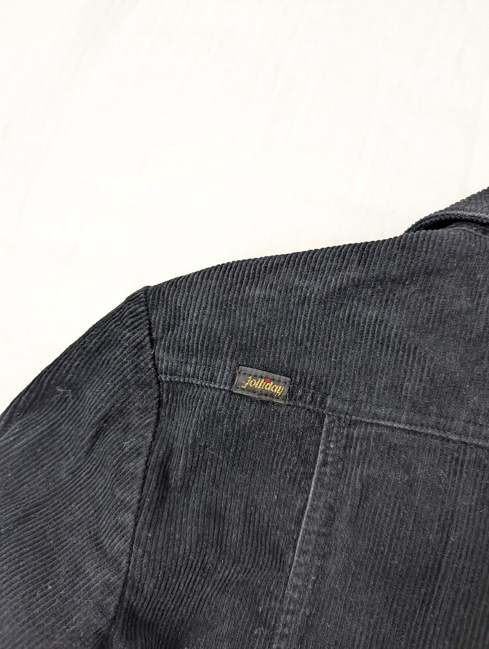 Miniatyrbild: Vintage 70-tal svart manchesterklänning (XS)