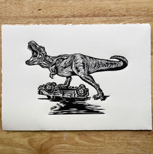 T-rex vs Jeep
