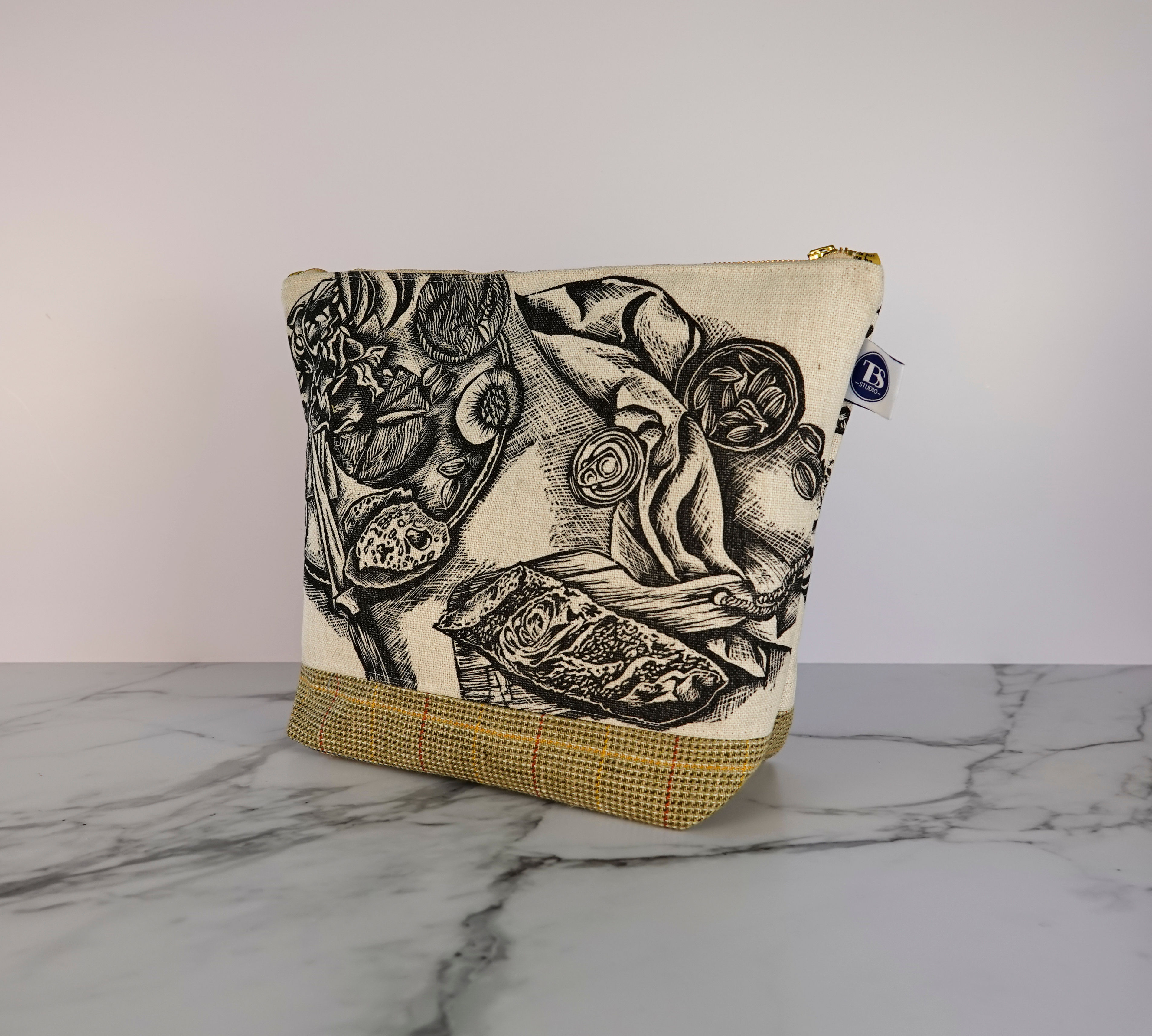 Large Handmade Travel Pouch - Limited Edition: Charcuterie Board