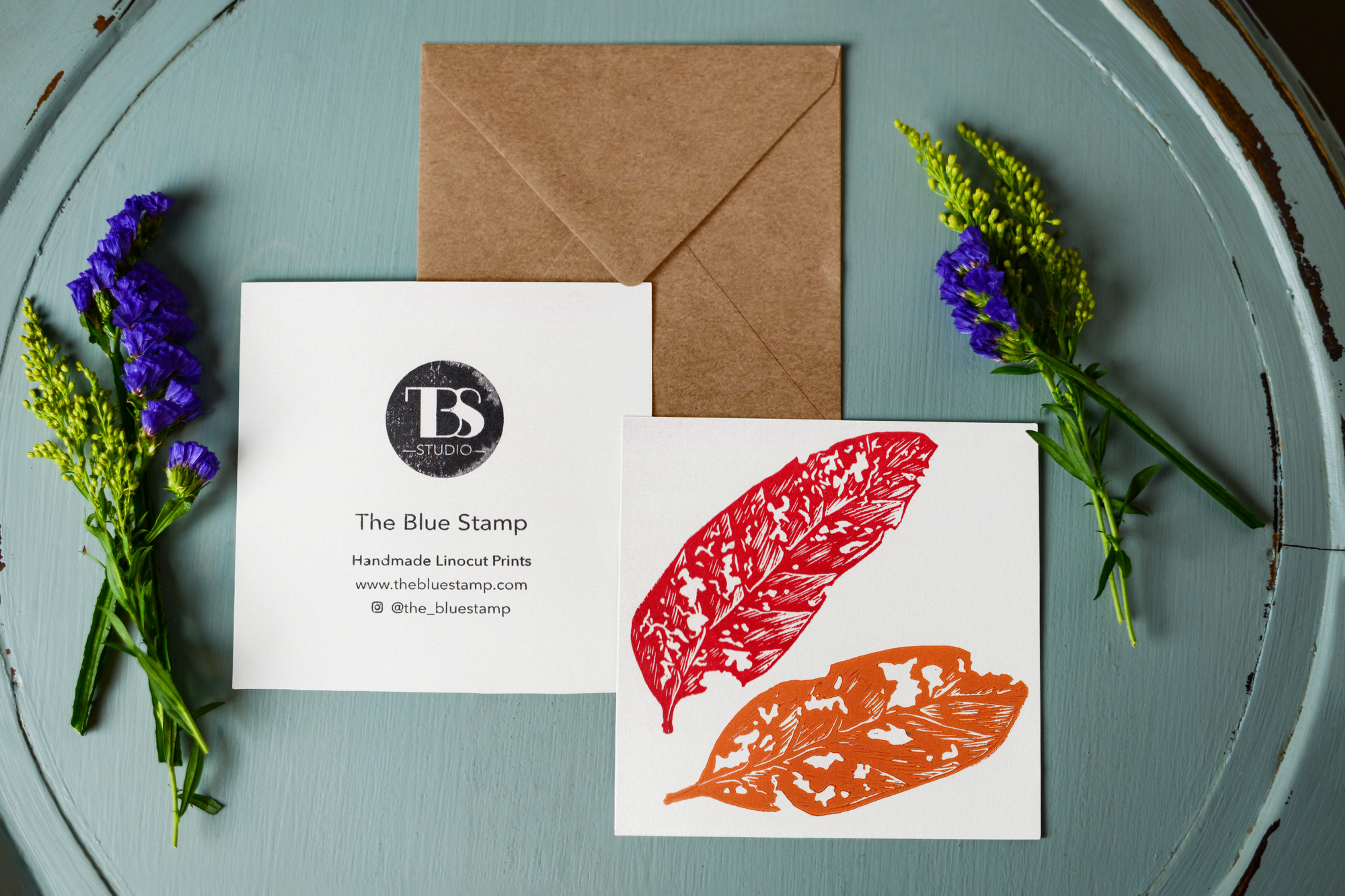 Gum leaves in Red and Orange | Gift Card