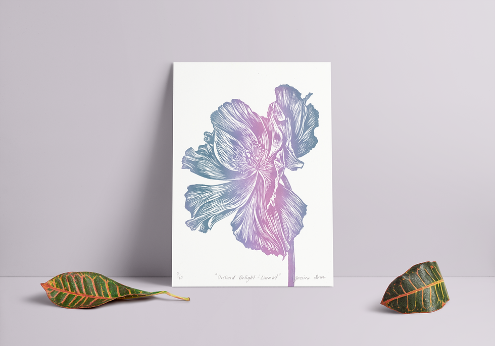 Orchard Delight | A4 Linocut Print