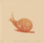 Snail on the move | A5 Linocut Print
