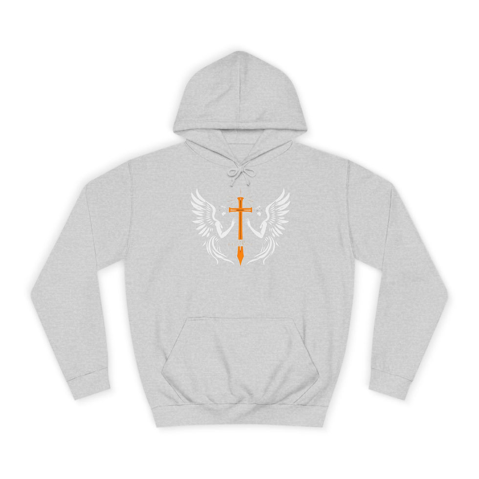 Thumbnail: Faith Cross Wings Hoodie — Christian Inspirational Pullover