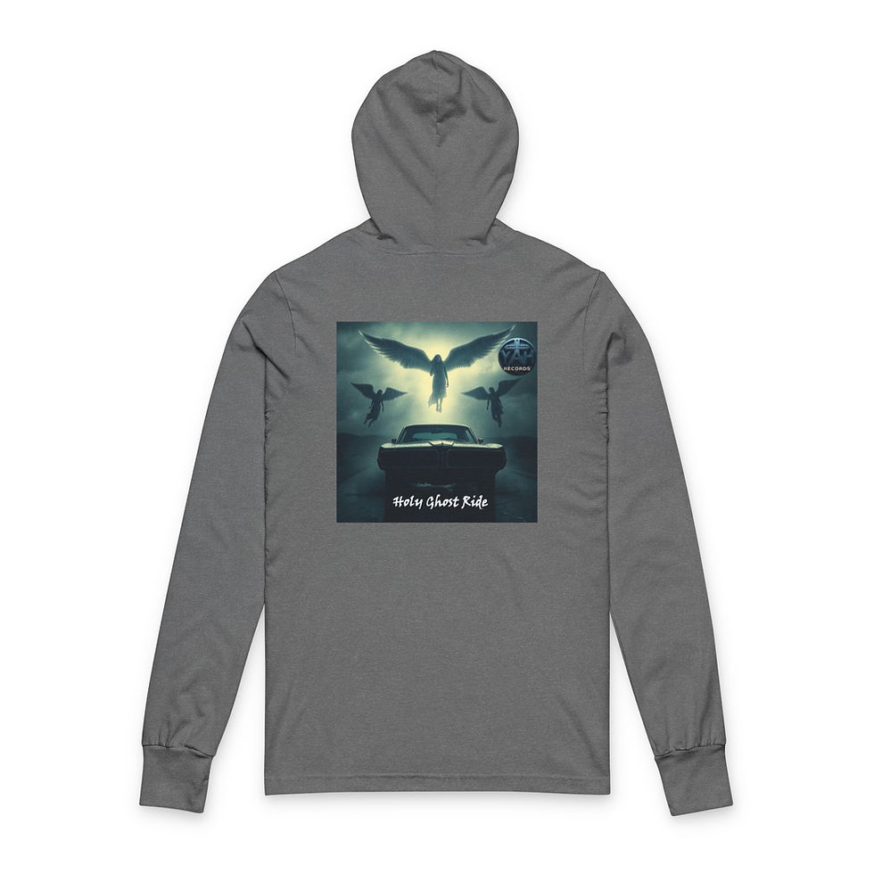 Thumbnail: Hooded Long Sleeve Tee - Jesus is King Holy Ghost Ride Yah Records