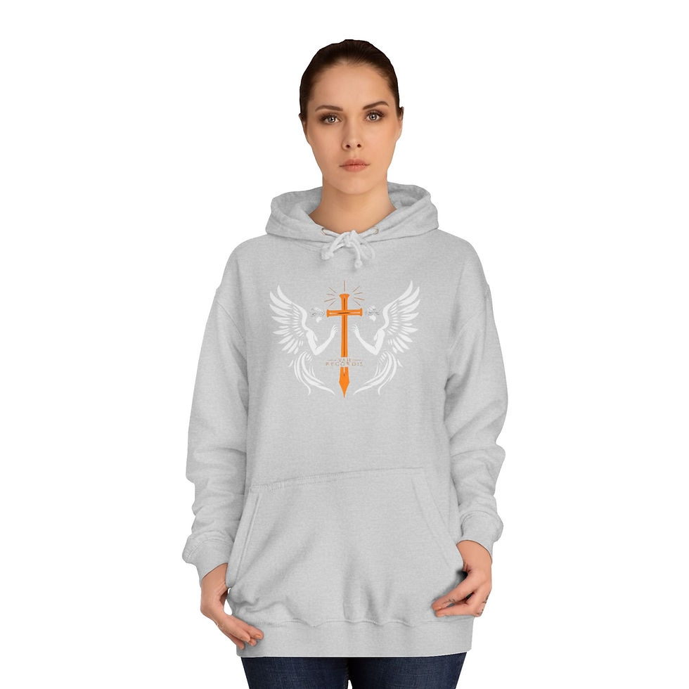 Thumbnail: Faith Cross Wings Hoodie — Christian Inspirational Pullover
