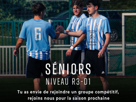 REJOINS NOS ÉQUIPES SENIORS !