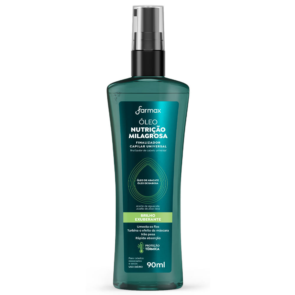 Farmax - Cabelos -Finalizador Oleo Nutricao Milagre 90Ml (Oil Finisher 3.04FlOz)