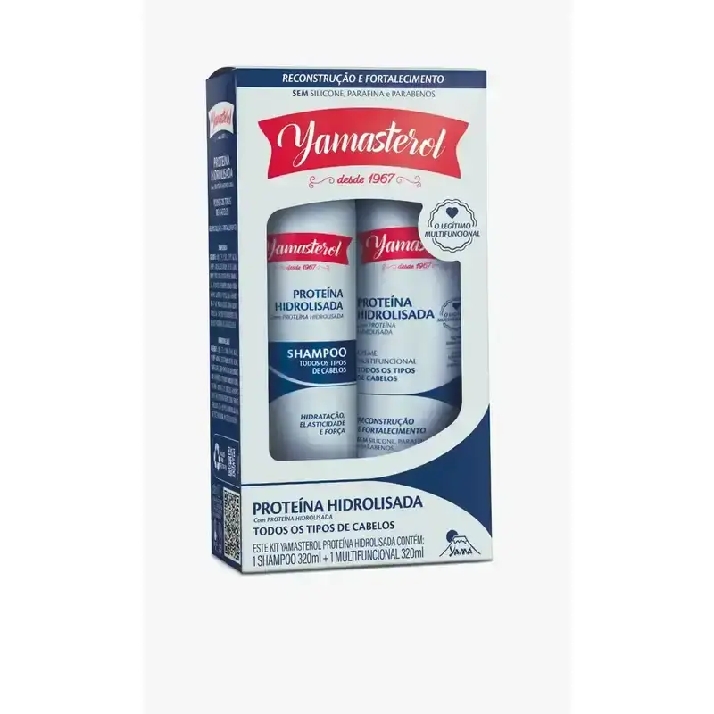 Yama Yamasterol Kit Shampoo + Creme Multifunciona Proteina Hidrolisada (2x320Ml)