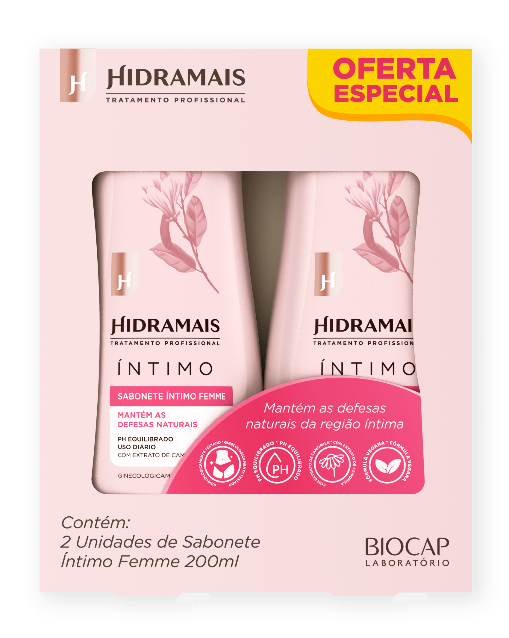 Hidramais - Tratamento Profissional Intimo - Kit Sabonete Intimo Femme (2x200Ml)