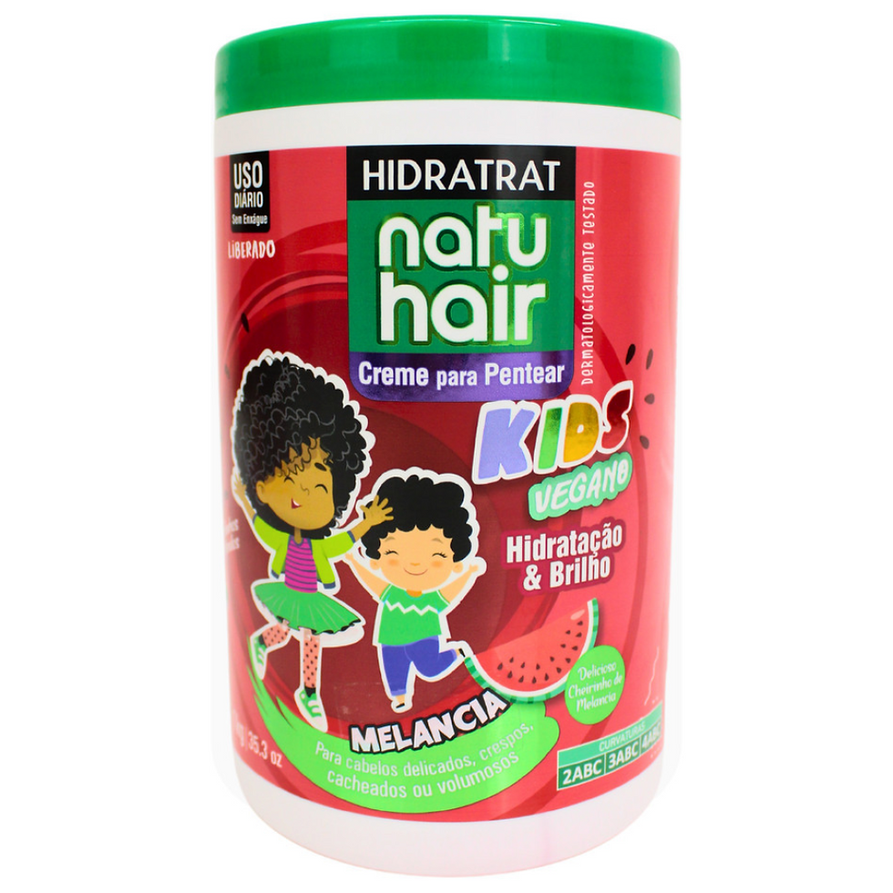 NatuHair - Hidratrat (Kids) - Creme Para Pentear Melancia 1Kg - (35.27Oz)