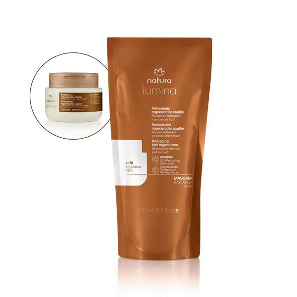 Natura - Lumina - Antissinais Regenerador Capilar - Refil Mascara 250Ml