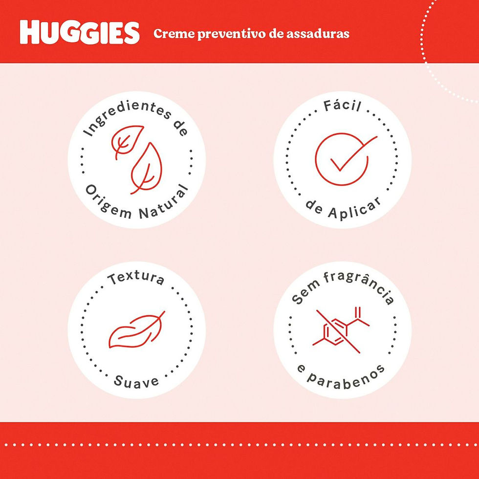 Thumbnail: Huggies - Bebe - Creme Preventivo de Assaduras Puro e Natural 80Gr (Net 2.82 Oz)