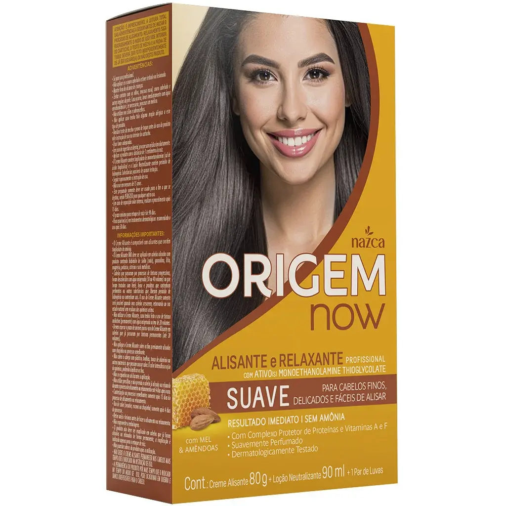 Nazca - Origem Now - Kit Alisante Forte Mel e Amendoas 170Ml - (5.75 FlOz)
