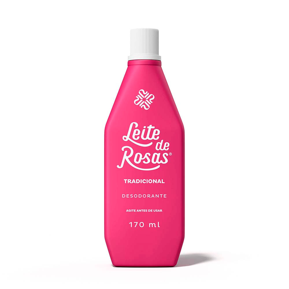 Leite de Rosas - Tradicional - Locao de Limpeza e Desodorante Corporal 170Ml