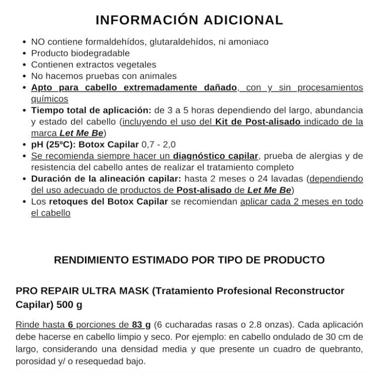 Thumbnail: Let Me Be - Pro Repair - Ultra Mascara BTX 500Gr - (BTX Ultra Hair Mask 8.82Oz)