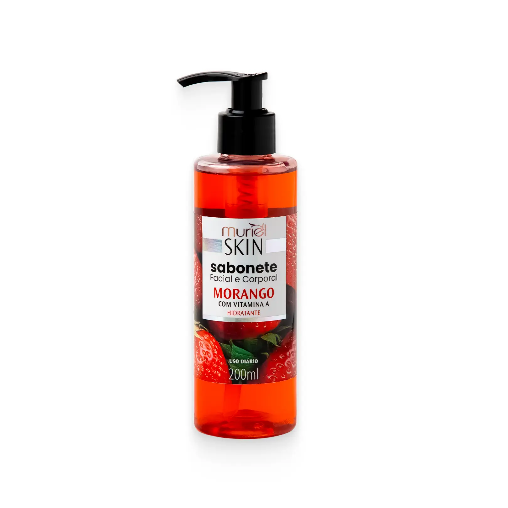 Muriel - Skin - Sabonete Facial e Corporal Morango com Vitamina A 200Ml -6.8FlOz