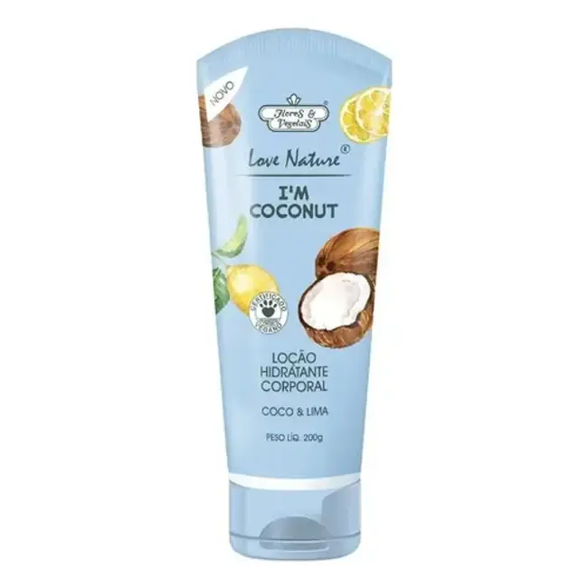 Flores e Vegetais - Love Nature - Im Coconut - Locao Corporal Coco e Lima 200Gr