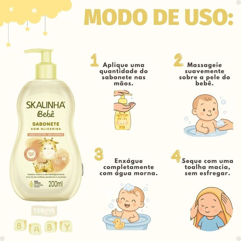 Thumbnail: Skala - Sabonete Liquido Glicerina Bebe 200ML - Baby Liquid Soap 6.76FlOz