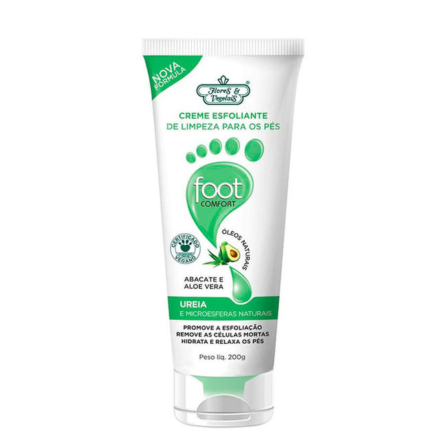 Flores e Vegetais - Foot Comfort - Creme Exfoliante para Pes 200Gr (7.05Oz)