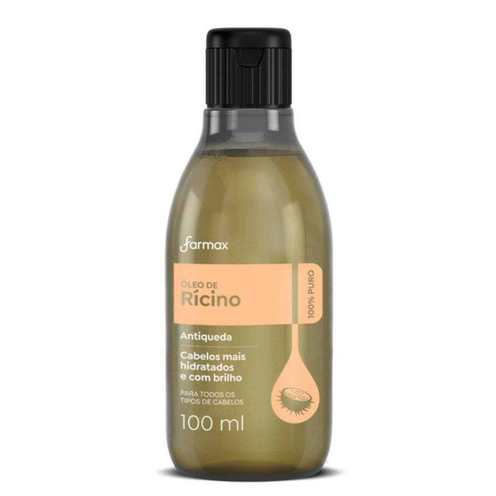 Farmax - Cabelos - Oleo de Ricino 100Ml - (Hair - Castor Oil 3.38FlOz)