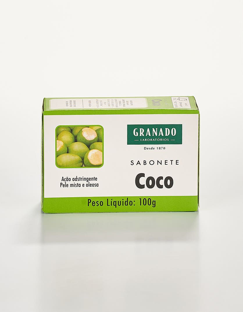 Thumbnail: Granado - Tratamento - Sabonete em Barra Coco 100Gr - (Coconut Bar Soap 3.53Oz)