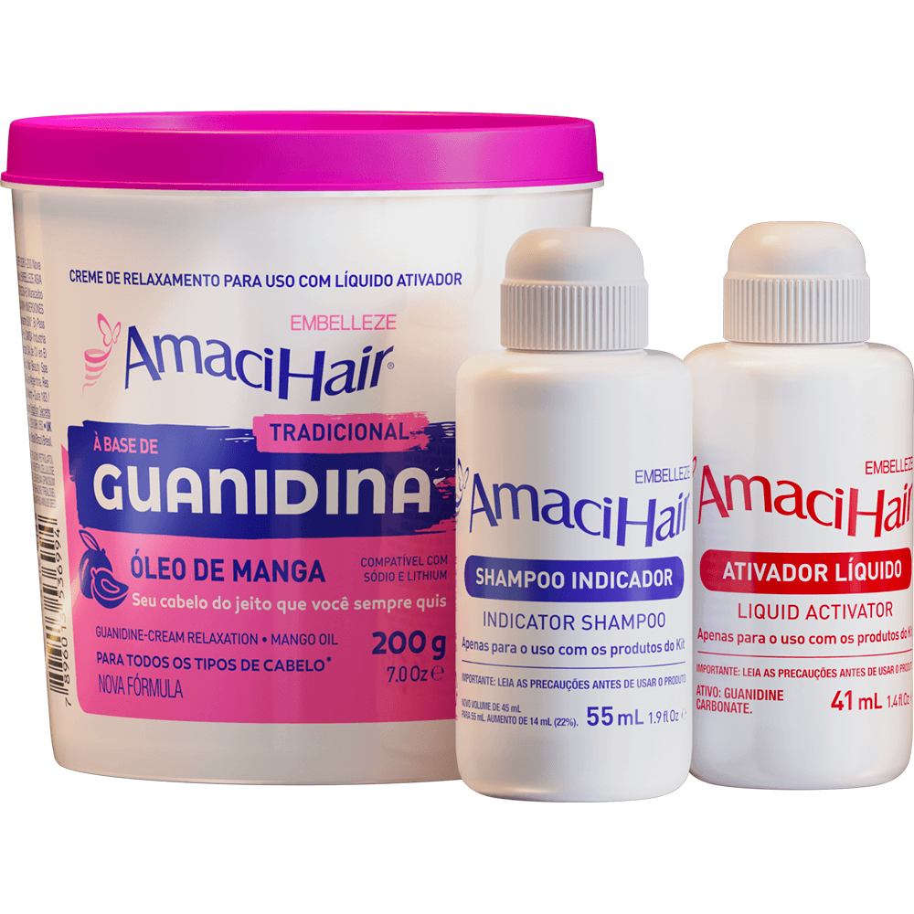 Embelleze - Amacihair - Kit Creme Relaxante Tradicional Oleo de Manga 200 Gr