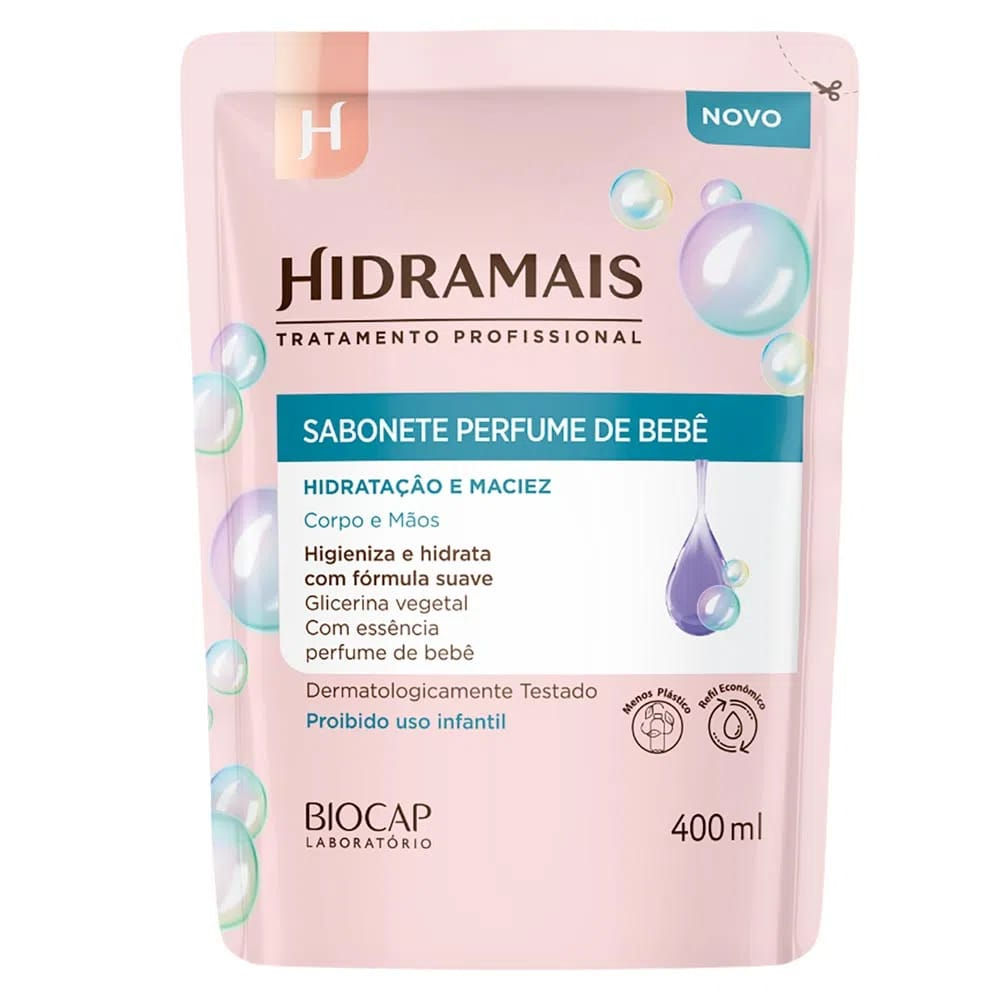 Hidramais - Tratamento Profissional - Perfume de Bebe - Sabonete Refill 400Ml