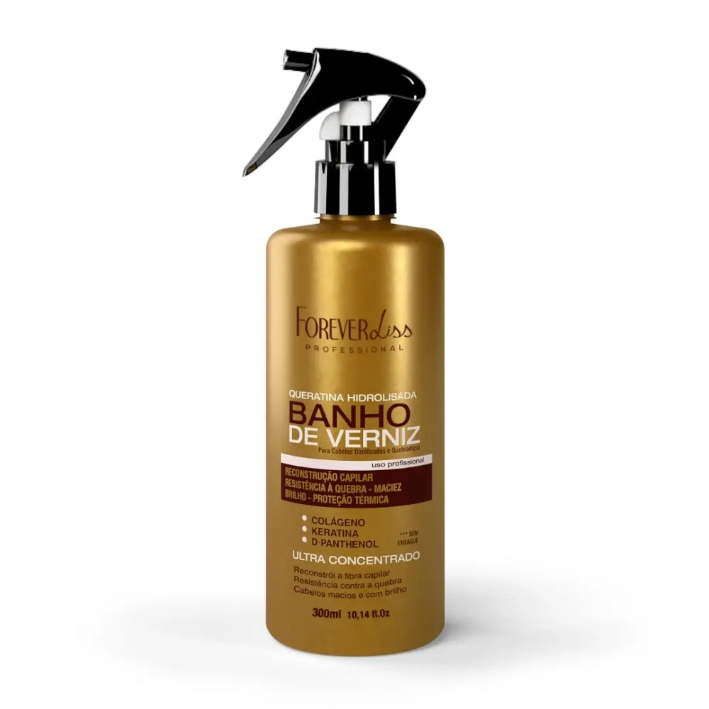 Forever Liss - Banho de Verniz - Queratina Hidrolisada 300Ml (Keratin 10.14FlOz)
