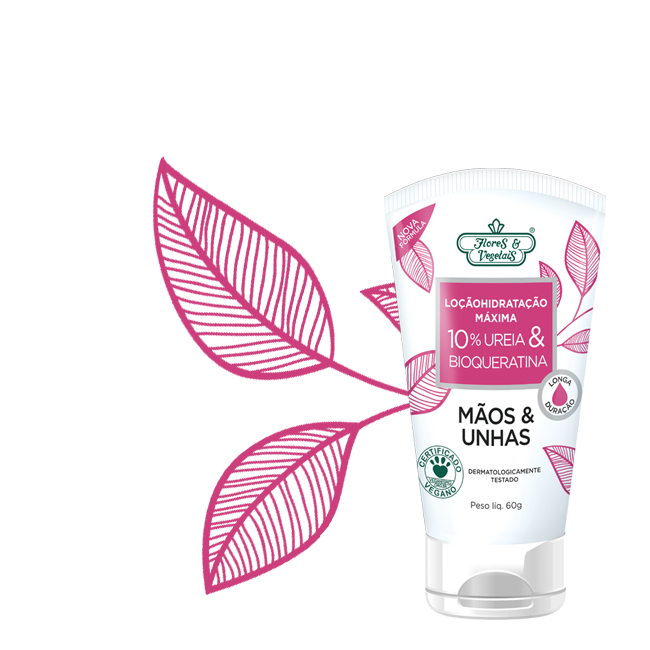 Flores e Vegetais - Maos e Unhas - Locao de Hidratacao 10% Ureia 60Gr (2.12Oz)
