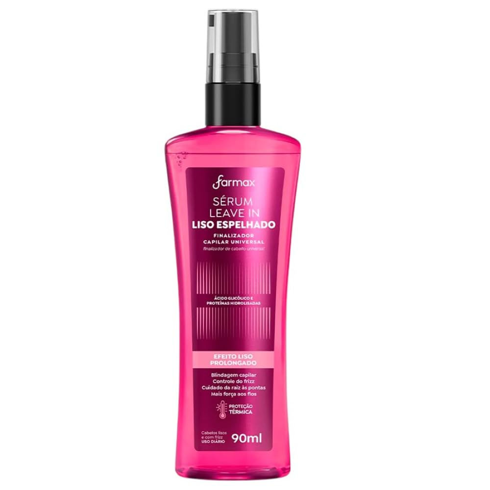 Farmax - Cabelos - Serum Leave In Liso Espelhado 90Ml (Leave In Serum 3.04 FlOz)