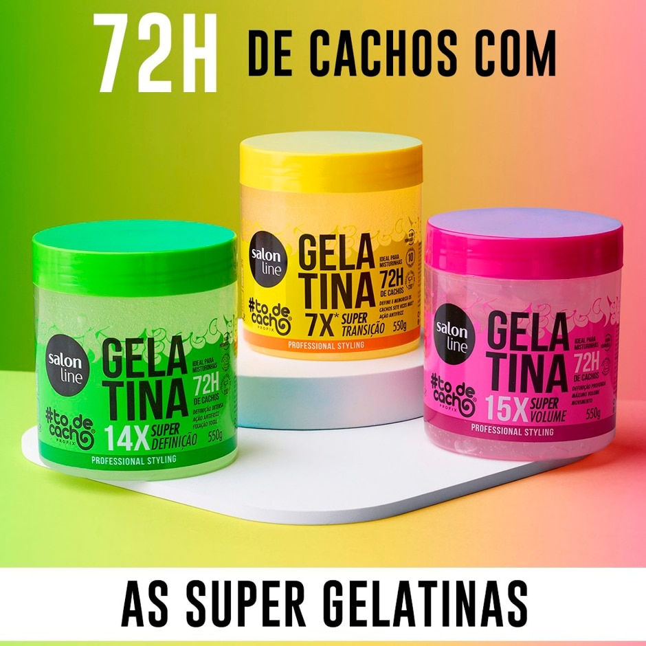 Thumbnail: Salon Line - #ToDeCacho - Gelatina 15X Super Volume 550Gr - Hair Gelatin 19.40Oz