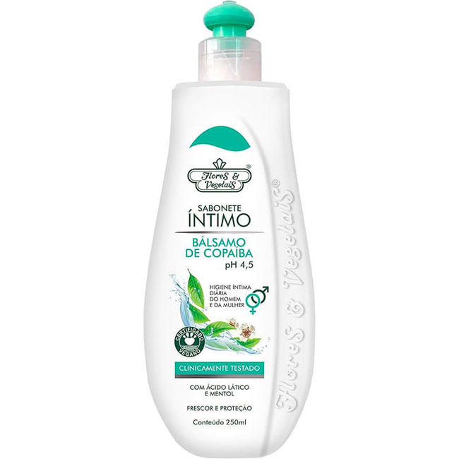 Flores e Vegetais Sabonete Intimo Balsamo Copaiba 250Ml (Intimate Wash 8.45FlOz)