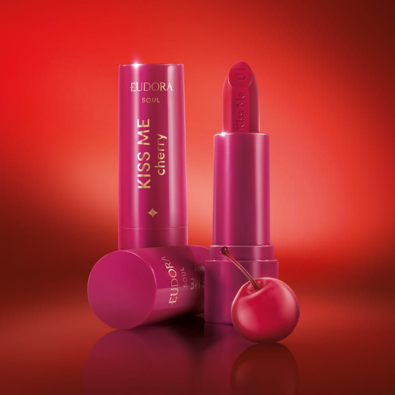 Thumbnail: Eudora - Soul - Labios - Batom Kiss Me Cherry Matte Vermelho Viciante 3,7Gr