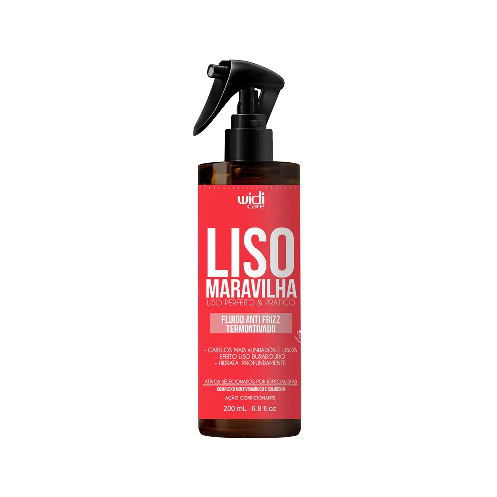 Widi Care - Liso Maravilha - Fluido Anti Frizz Termoativado 200 Ml (6.76 Fl Oz)