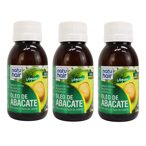 NatuHair - Kit de Oleos de Abacate (3 x 60ML) - (Set of Avocado Oils (3x 2FlOz))