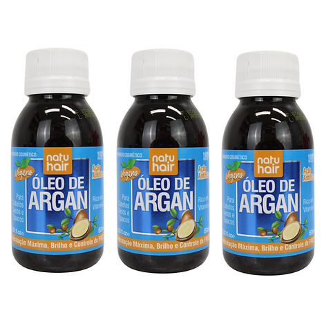 NatuHair - Kit de Oleos de Argan (3 x 60ML) - (Set of Argan Oils (3 x 2.02FlOz))