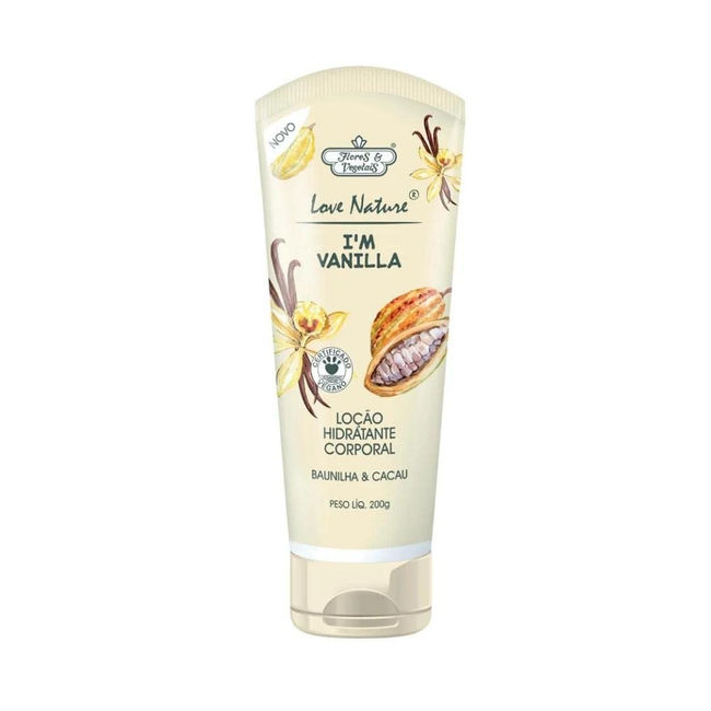 Flores e Vegetais -Love Nature Im Vanilla- Locao Corporal Baunilha e Cacau 200Gr