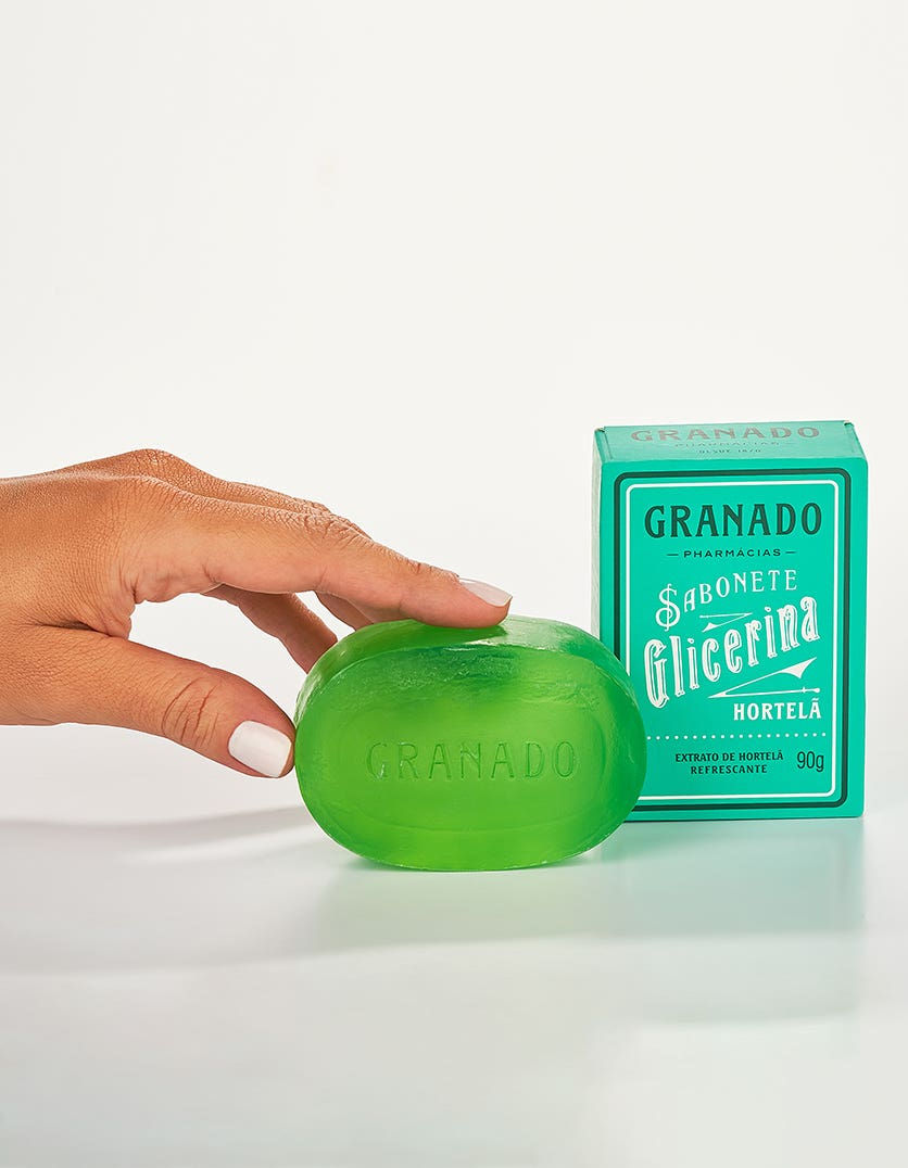Thumbnail: Granado -  Glicerina - Sabonete em Barra Hortela 90Gr - (Mint Bar Soap 3.17Oz)
