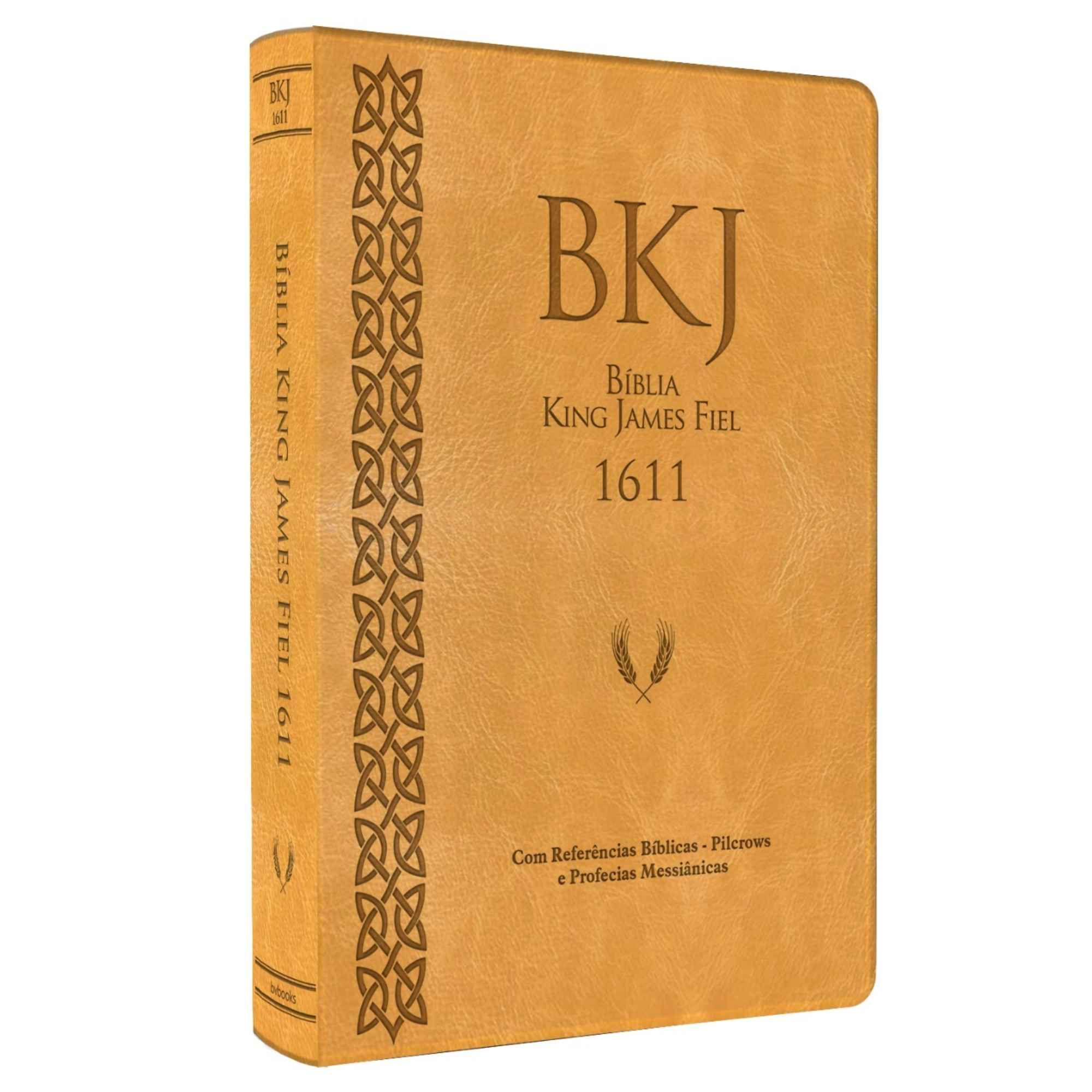 Biblia: BKJ 1611 - Encardenacao: Flexivel em Couro (Em Portugues do Brasil)