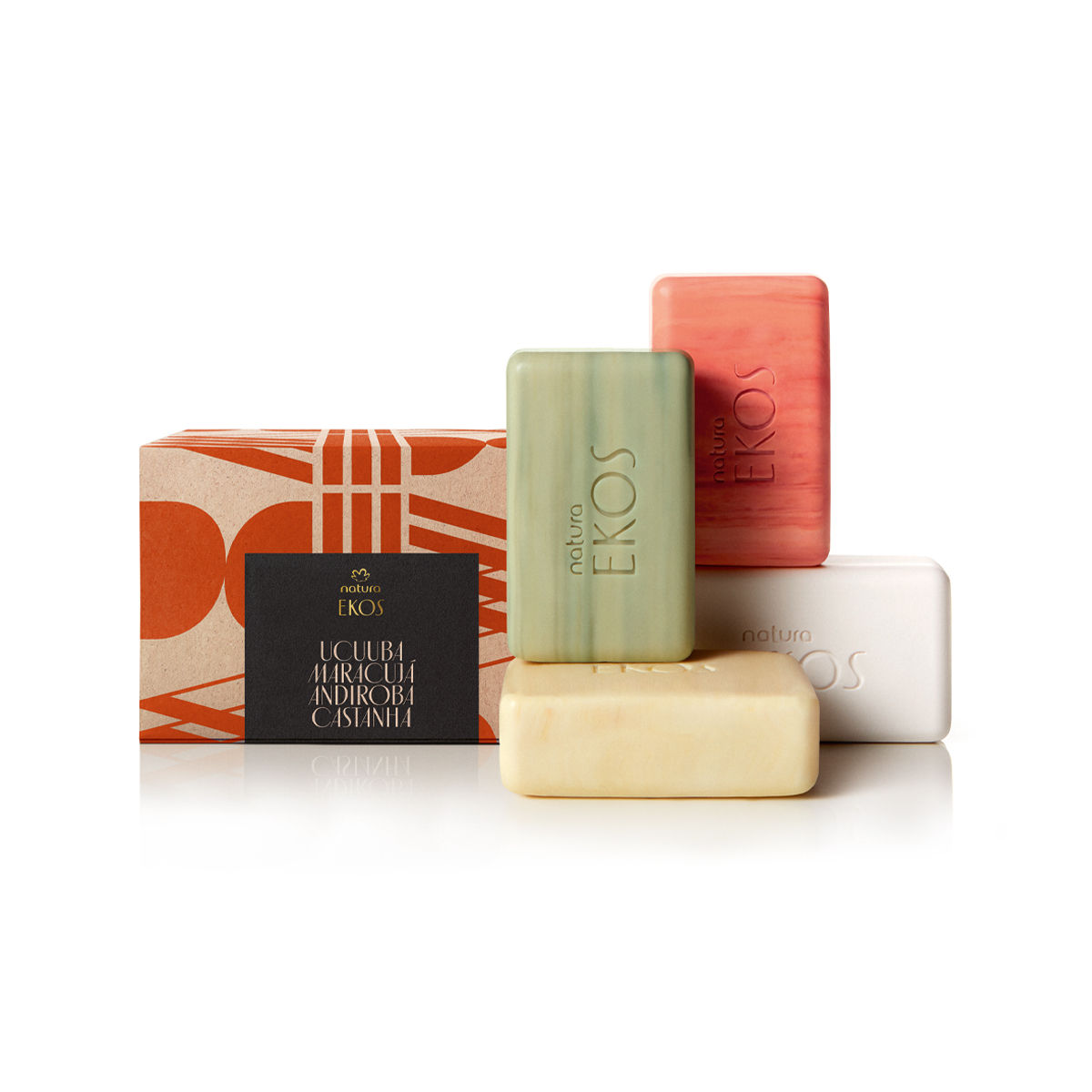 Natura - Ekos - Sabonete Barra Andiroba, Castanha, Maracuja e Ucuuba (4x 100Gr)