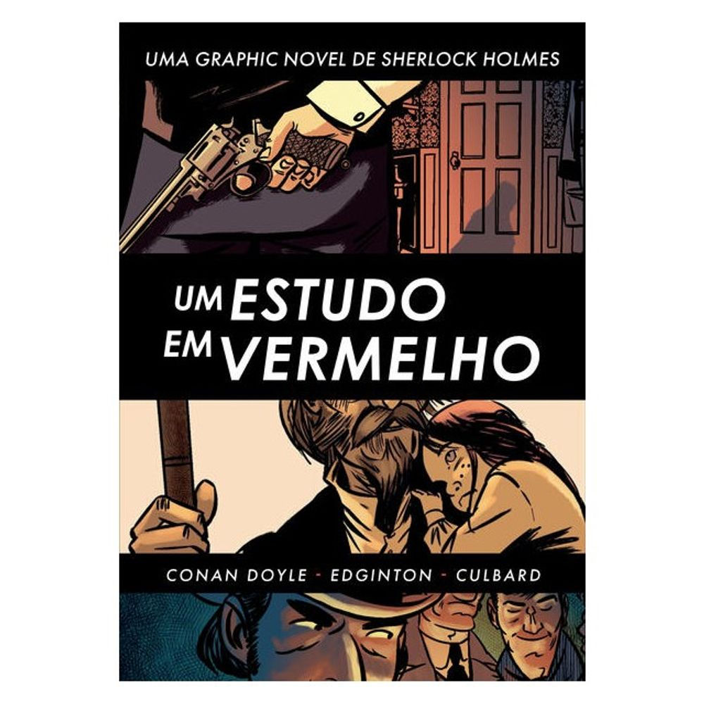 Livro em Quadrinhos: Sherlock Holmes: um Estudo em Vermelho - Arthur Conan Doyle