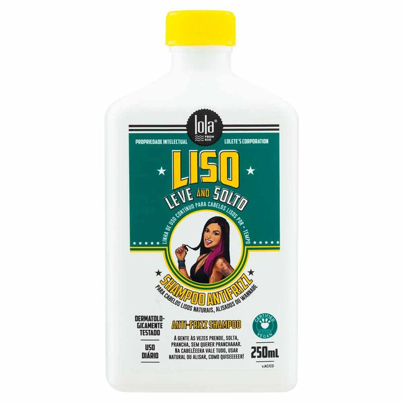 Lola from Rio - Liso, Leve e Solto - Shampoo Antifrizz 250Ml (Shampoo 8.45FlOz)