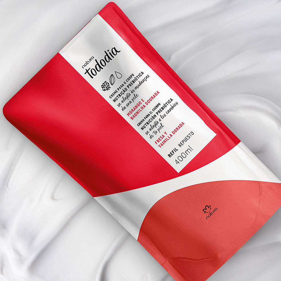 Thumbnail: Natura - Tododia - Morango e Baunilha Dourada - Refil Creme Corporal 400Ml