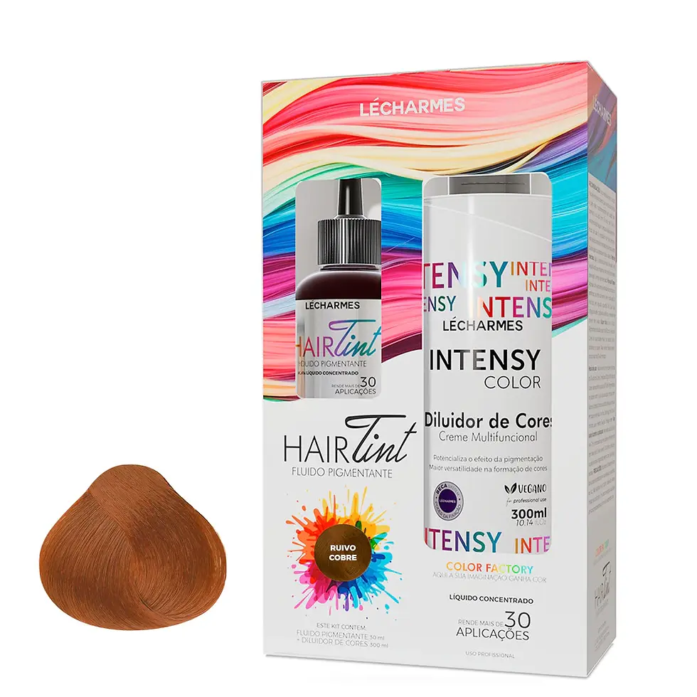Le Charmes - Hair Tint (Cor Temporaria) Kit Pigmentante Ruivo Cobre 300Ml + 30Ml
