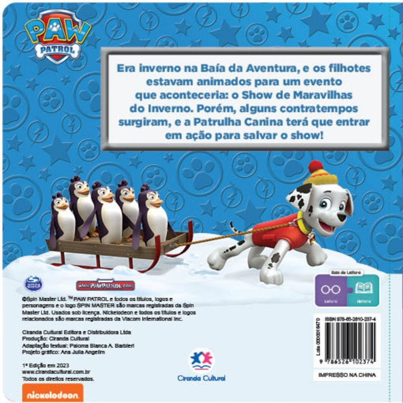 Thumbnail: Livro Cartonado: Patrulha Canina: Filhotes Salvam o Show de Inverno - P Barbieri