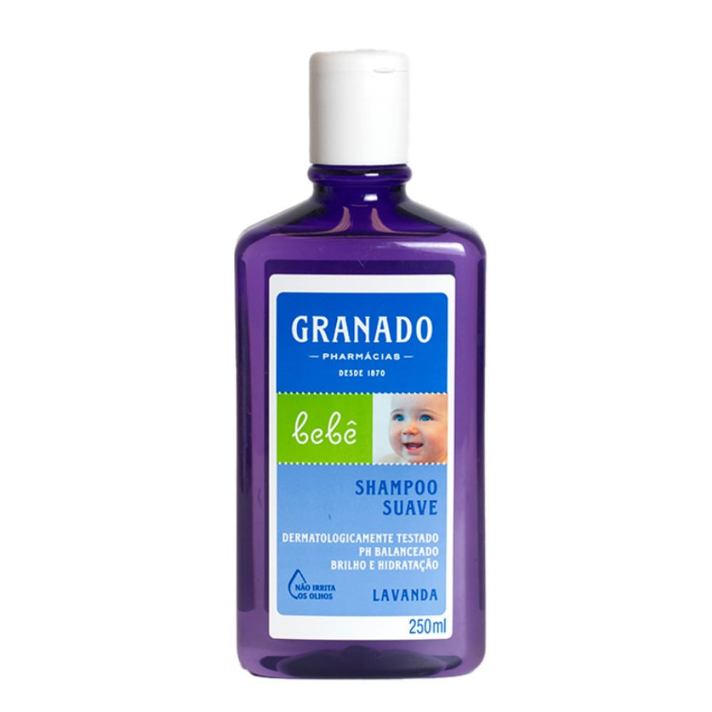 Granado - Bebe - Shampoo Suave Lavanda 250Ml - Lavender Gentle Shampoo 8.45FlOz