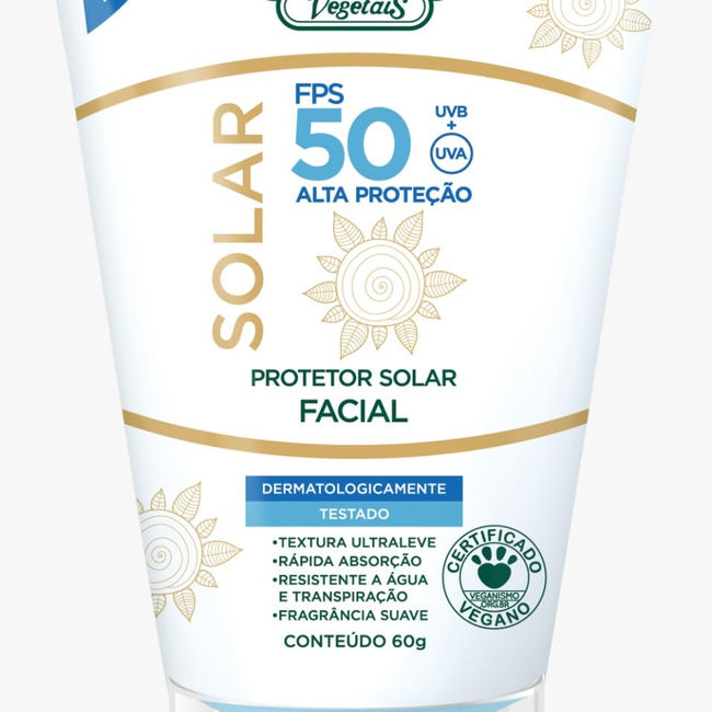 Flores e Vegetais - Potetor Solar Facial 50 FPS 60Gr (Facial SPF 50 2.12Oz)