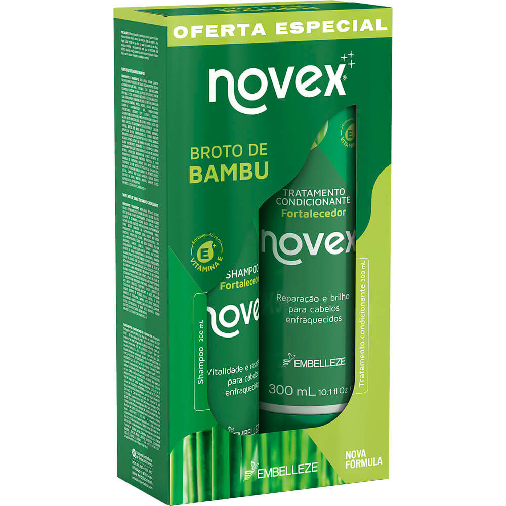 Embelleze - Novex - Broto de Bambu - Kit Shampoo + Condicionador (2 x 300Ml)